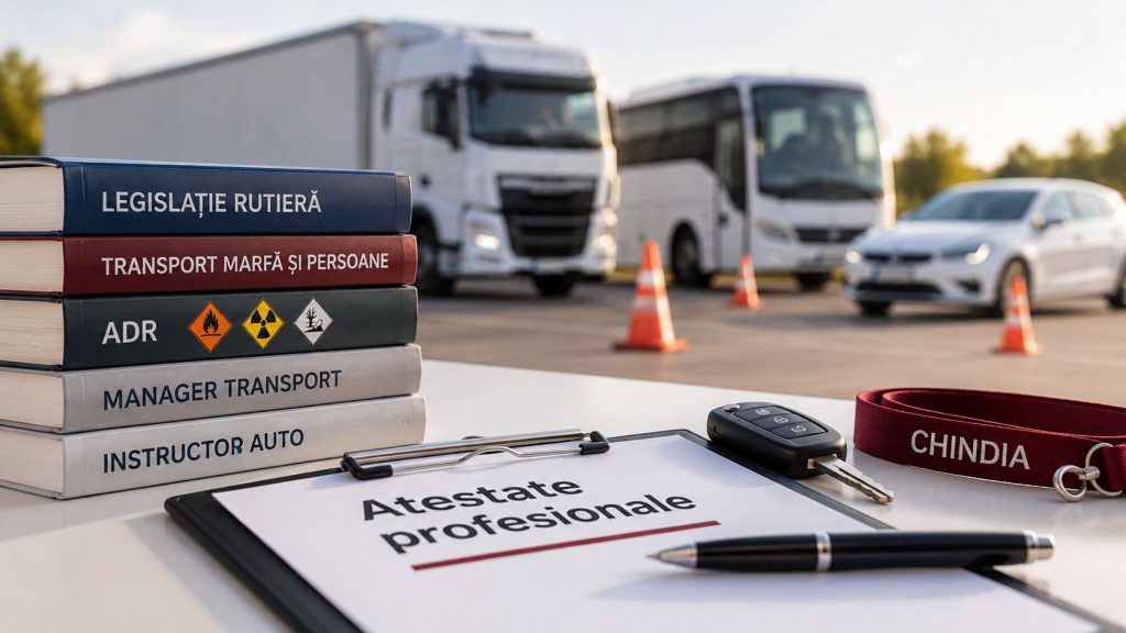 Materiale și vehicule ilustrative pentru atestate profesionale auto în Târgoviște